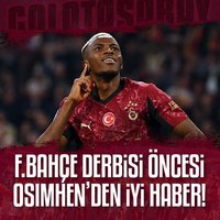 Derbi öncesi Osimhen'den iyi haber!