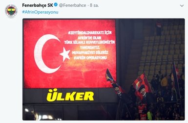 Futbol kulüplerinden Zeytin Dalı Harekatı’na katılan Mehmetçiklerimize destek