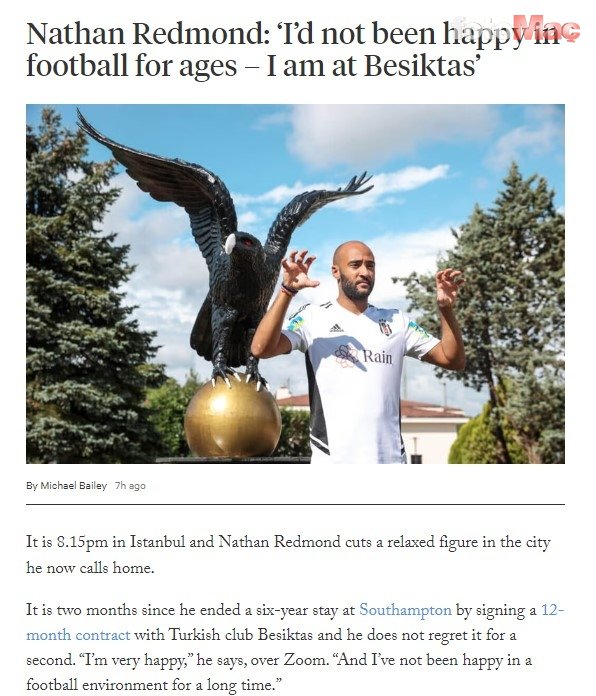 Nathan Redmond'dan Beşiktaş transferi itirafı! "Kaybedecek bir şeyim olmadığını düşündüm"