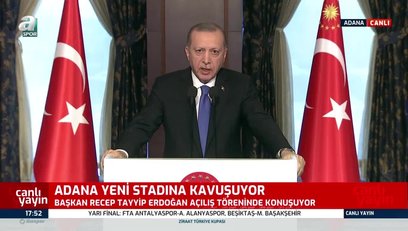 >Başkan Erdoğan açılışı yaptı! Adana yeni stadına kavuştu