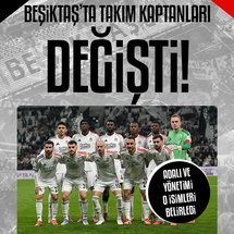 <p>Beşiktaş Kulübü, futbol takımında birinci kaptanlığına Orkun Kökçü, ikinci kaptanlığına ise Wilfred Ndidi'nin getirildiğini açıkladı. Önceki kaptanlar Necip Uysal ile Mert Günok'a kaptanlık dönemlerindeki emekleri için teşekkür edildi.</p>
<p>Siyah-beyazlı kulüpten kaptan değişikliğiyle ilgili yapılan açıklamada, "<strong>Başkanımız Serdal Adalı ile yönetim kurulumuzun kararıyla Futbol A Takımımızın kaptanlığı hususunda değişikliğe gidilmiştir. Teknik ekibimizin saha içinde daha etkili olabilecek pozisyonda oynayan futbolcularımızın kaptanlığa getirilmesi görüşüyle ve yönetim kurulumuzun kararıyla Futbol A Takımımızın birinci kaptanlığına Orkun Kökçü, ikinci kaptanlığına ise Wilfred Ndidi getirilmiştir. Necip Uysal ile Mert Günok'a kaptanlık dönemlerindeki emekleri için teşekkür eder, yeni kaptanlarımız Orkun Kökçü ile Wilfred Ndidi'ye kaptanlık görevlerinde başarılar dileriz" </strong>denildi.</p>