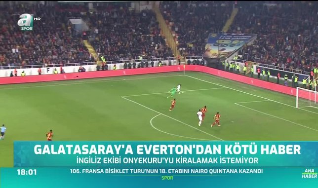 Galatasaray'a Everton'dan kötü haber