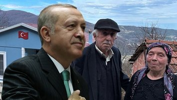 Başkan Erdoğan'ın talimatıyla selzede yaşlı çifte yeni ev
