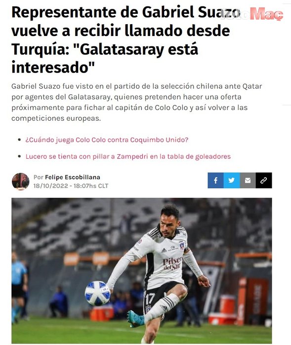Galatasaray Gabriel Suazo transferini bitiriyor! Menajeri resmen açıkladı