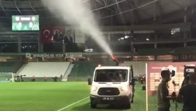 Giresunspor Galatasaray maçı öncesi ilginç görüntü!