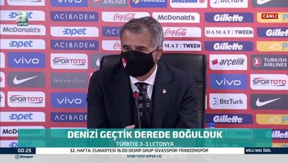 >Şenol Güneş'ten Letonya maçı yorumu! 