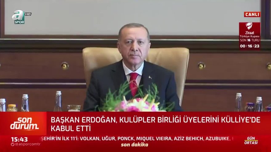 Başkan Recep Tayyip Erdoğan Kulüpler Birliği üyelerini kabul etti