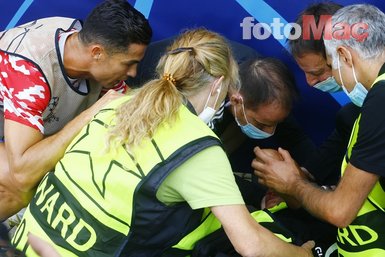 Son dakika spor haberi: Cristiano Ronaldo’dan alkışlanacak hareket! Güvenlik görevlisinin yardımına koştu