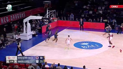 >Bahçeşehir Koleji 67-88 Anadolu Efes (4. Periyot Sonucu)