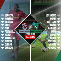 <p>Trendyol Süper Lig'de açılış haftasının son maçı Trabzonspor ile Kocaelispor arasında oynanıyor. Papara Park'taki nefes kesen mücadelede bordo mavililer, taraftarları önünde galibiyetli bir başlangıç yapmayı hedeflerken Kocaelispor, 16 yıl sonra yükseldiği Süper Lig'in daimi takımı olmak adına açılışı 3 puan ile yapmak istiyor.</p>

<p>Mücadeleyi haberimizden canlı olarak takip edebilirsiniz.</p>

<p><strong><span style="color:#993366"><span style="background-color:#00CCFF">TRABZONSPOR-KOCAELİSPOR MAÇI NE ZAMAN, SAAT KAÇTA, HANGİ KANALDA?</span></span></strong></p>

<p>Trabzonspor-Kocaelispor maçı 11 Ağustos Pazartesi günü saat 21.30'da başladı. Karşılaşma beIN Sports 1 ekranlarından canlı yayınlanıyor.</p>

<p><strong><span style="color:#993366"><span style="background-color:#00CCFF">TRABZONSPOR-KOCAELİSPOR MAÇI İLK 11'LER</span></span></strong></p>

<p><strong>Trabzonspor: </strong>Uğurcan, Mustafa, Batagov, Savic, Pina, Folcarelli, Mendy, Nwakaeme, Olaigbe, Zubkov, Onuachu</p>

<p><strong>Kocaelispor: </strong>Jovanovic, Ahmet, Wieteska, Appindangoye, Haidara, Show, Samet, Nonge, Oğulcan, Mendes, Petkovic</p>

<p><a href="https://www.fotomac.com.tr/canli-skor/2025/08/11/super-lig-25-26_131873/trabzonspor-kocaelispor-maci-61720406" target="_blank"><img alt="" src="https://iftm.tmgrup.com.tr/2025/08/11/trabzonspor-kocaelispor-canli-1754936595514.gif" title="trabzonspor-kocaelispor-canli-1754936595514.gif"></a></p>