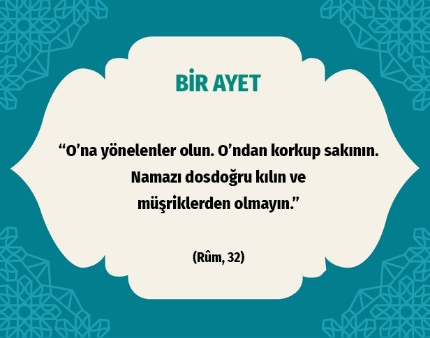BİR AYET