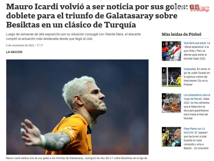 GALATASARAY HABERLERİ - Mauro Icardi'nin Beşiktaş'a attığı goller dünya basınında yankılandı!