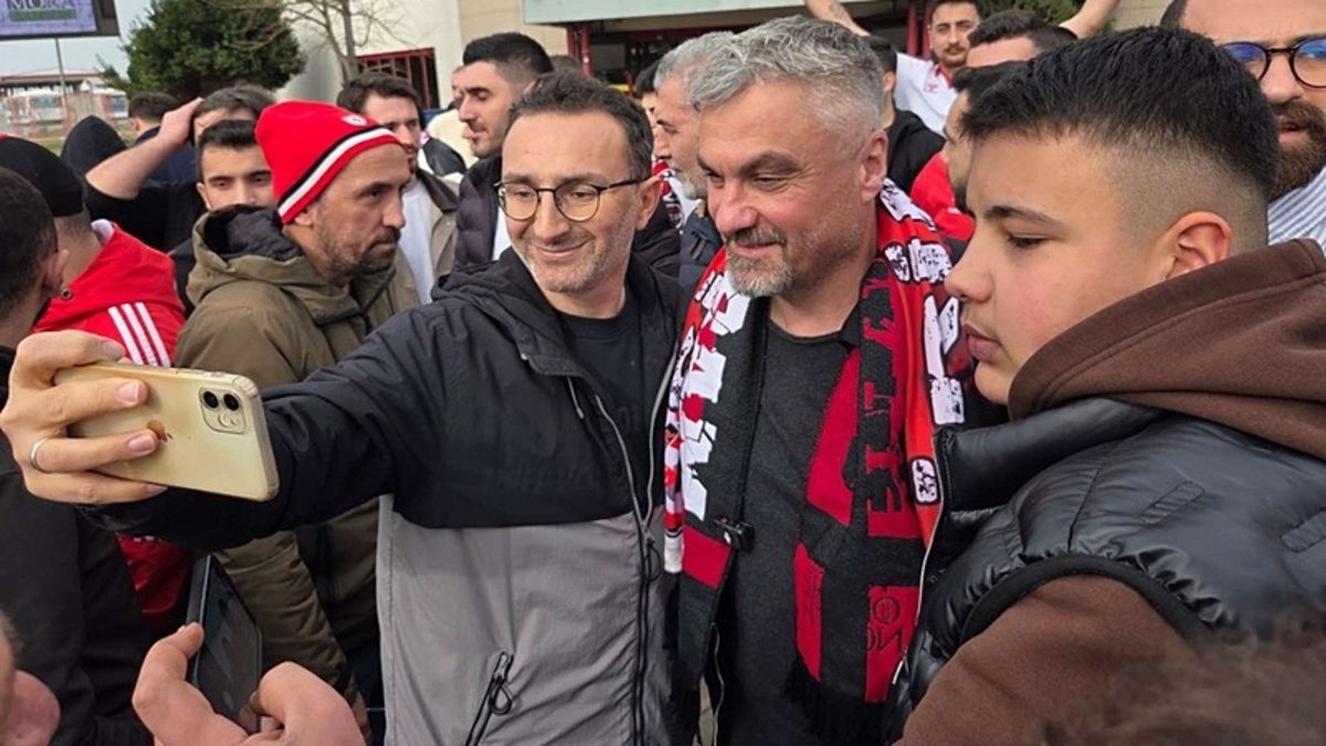 Samsunspor taraftarlarından Thomas Reis'e duygusal veda