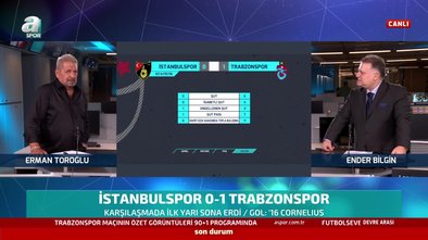 Erman Toroğlu İstanbulspor-Trabzonspor maçının ilk yarısını değerlendirdi!