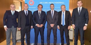 TFF, UEFA başkanını ziyaret etti