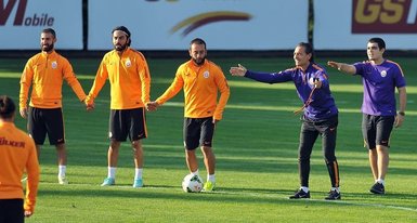 Galatasaray antrenmanında neşeli anlar