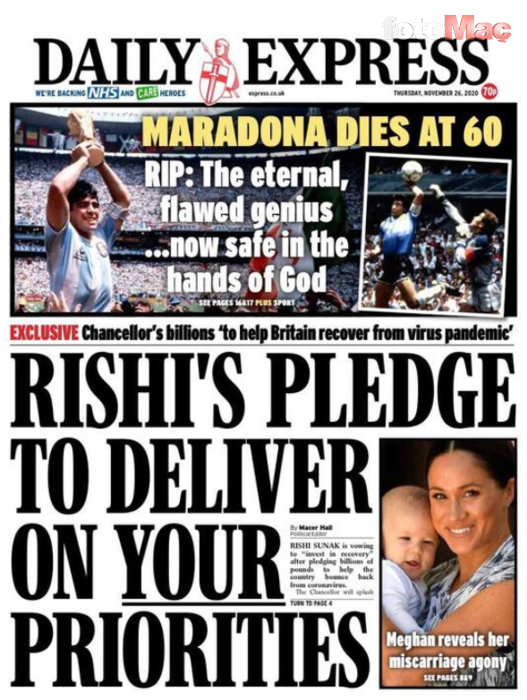 İngiliz basınından tepki çeken Maradona manşetleri!