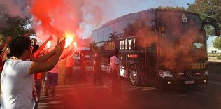 Galatasaray kafilesi Kayseri'de