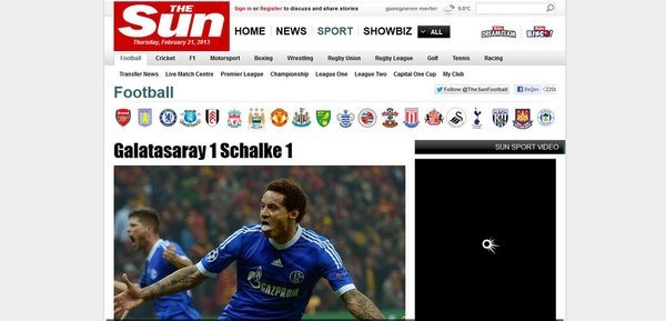 Dünya basınında G.Saray-Schalke maçının yankıları