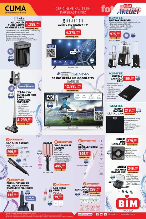 Bim aktüel katalog 20 Aralık Cuma | Bu Cuma Bim'de indirimli aktüel ürünler