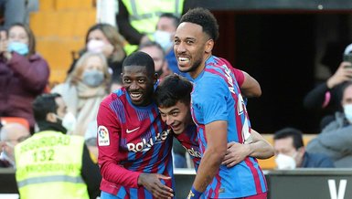 Aubameyang ilk gollerini attı Barcelona farka gitti! Valencia Barcelona : 1-4 | MAÇ SONUCU