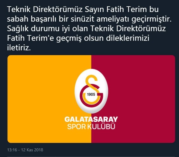 Fatih Terim Ameliyat Oldu Son Dakika Galatasaray Haberleri Fotomac