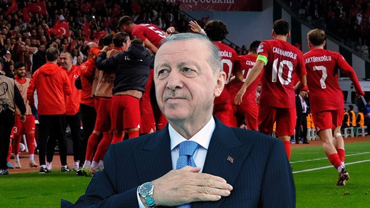 Başkan Recep Tayyip Erdoğan'dan Milli Takım'a başarı mesajı!
