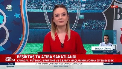 >Beşiktaş'a Atiba'dan kötü haber!