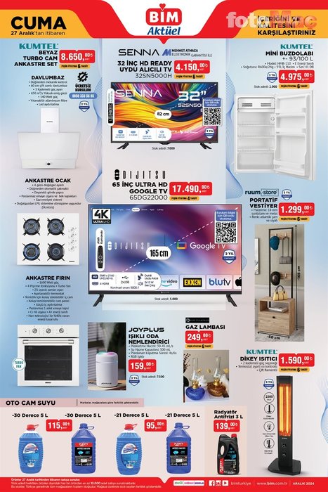 Bim aktüel katalog 27 Aralık Cuma | Bu Cuma Bim'de indirimli aktüel ürünler