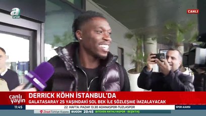 >G.Saray'ın yeni transferi Derrick Köhn İstanbul'da!