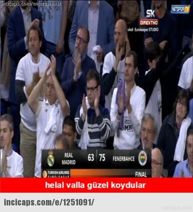 Real Madrid-Fenerbahçe caps’leri güldürüyor!
