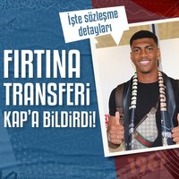 Fırtına transferi KAP'a bildirdi!