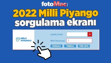 Milli Piyango çekiliş sonuçları sorgulama! 2022 Milli Piyango bilet sorgulama ekranı (Yılbaşı çekilişi)