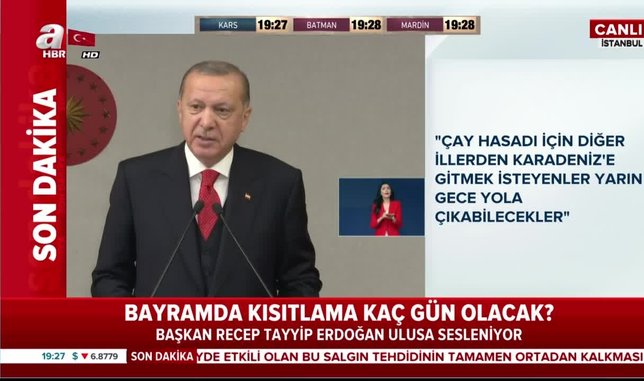 Ramazan Bayramı'nda sokağa çıkma yasağı kaç gün olacak? Başkan Erdoğan açıkladı