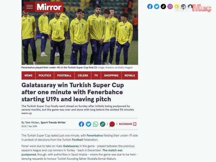 Süper Kupa finali Avrupa'da manşetlerde! İşte yazılanlar...