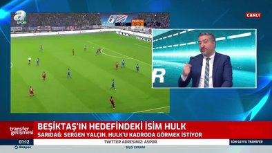 Serdar Sarıdağ: Sergen Yalçın Hulk'u kadrosunda görmek istiyor