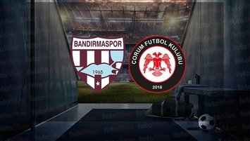 Bandırmaspor - Çorumspor FK maçı saat kaçta?