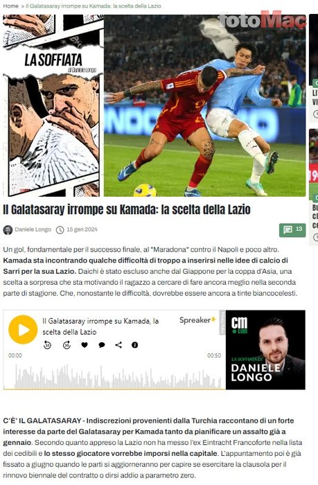 TRANSFER HABERİ: Lazio'dan Kamada kararı! Galatasaray'a gelecek mi?