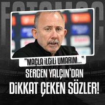 <p>Beşiktaş, Trendyol Süper Lig'in 9. haftasında sahasında Gençlerbirliği'ni konuk ediyor. Bu kritik maç öncesi siyah-beyazlılarda Teknik Direktör Sergen Yalçın açıklamalarda bulundu.</p>

<p><strong><span style="background-color:#FFFF00">İŞTE SERGEN YALÇIN'IN SÖZLERİ:</span></strong></p>

<p>Camiamızın yayıncı kuruluş ile ilgili sıkıntıları var. Geçen hafta pozisyonları tekrarları verilmedi. Beşiktaş camiası olarak yayıncı kuruluştan bazı şeylerin düzeltilmesini istiyoruz. Yoksa bugün oyuncular da çok konuşmak istemiyor ama mecburiyetten konuşuyorlar.</p>

<p>Maçla ilgili iyi hazırlandık, umarım kazanırız..</p>