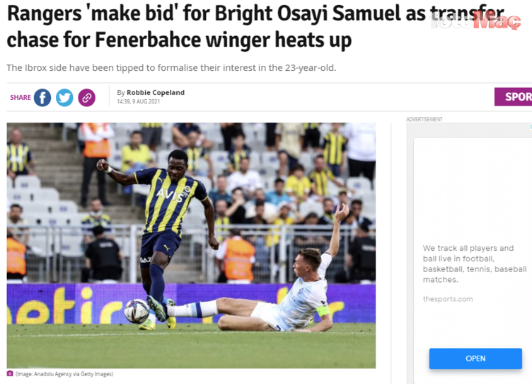 Fenerbahçeli Osayi Samuel için transfer teklifi geliyor! İşte o kulüp