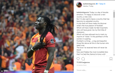 Gomis’ten duygusal veda