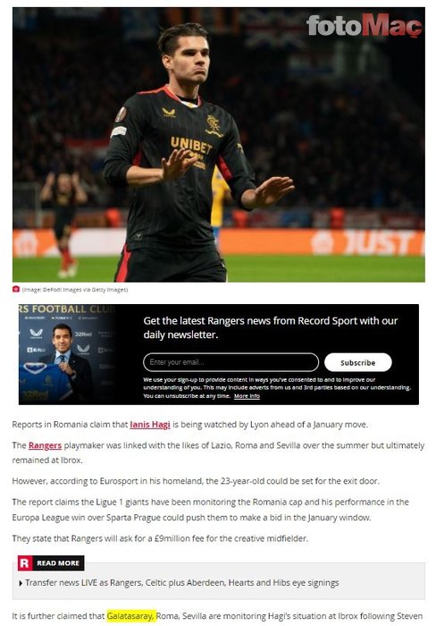 Galatasaray Transfer Haberleri Galatasaray Ianis Hagi Yle Ilgileniyor Cimbom A 4 Rakip Fotomac