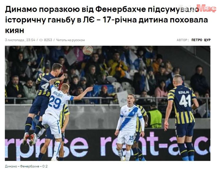 FENERBAHÇE HABERLERİ - Ukrayna basınından Dinamo Kiev'e tepki! Arda Güler...