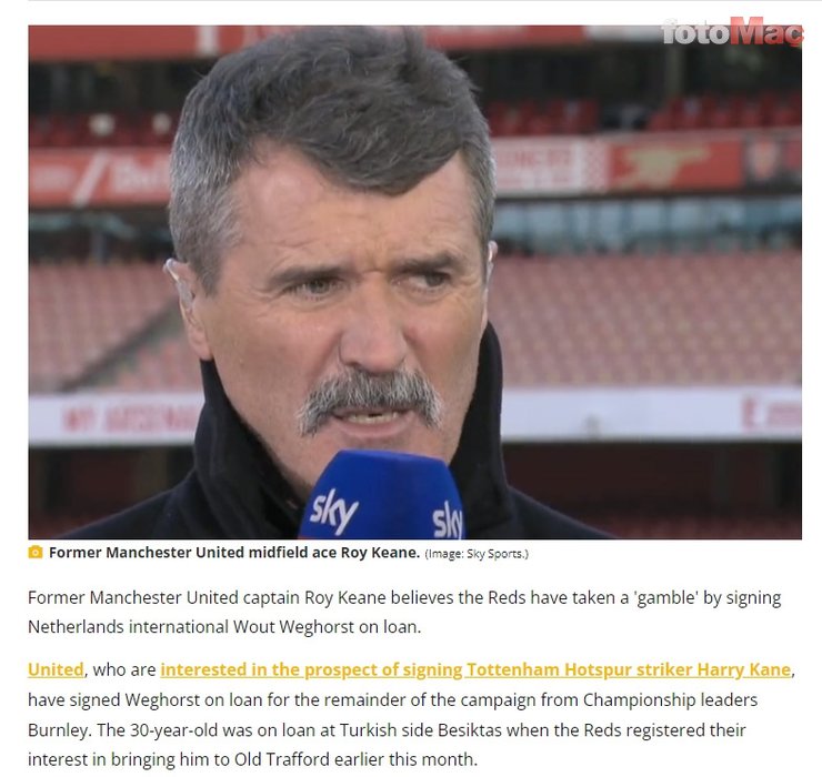 BEŞİKTAŞ HABERİ: İngiliz futbol efsanesi Roy Keane'den Wout Weghorst transferine eleştiri!
