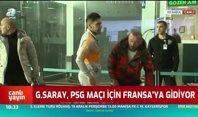 Galatasaray Paris Saint Germain maçı için Fransa'ya gitti!